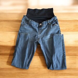 Time and Tru Maternity Skinny Jeans with Navy Waistband